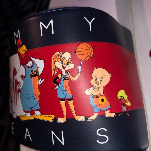 White Tommy Hilfiger Space Jam Slides for Kids - Picture 6 of 6